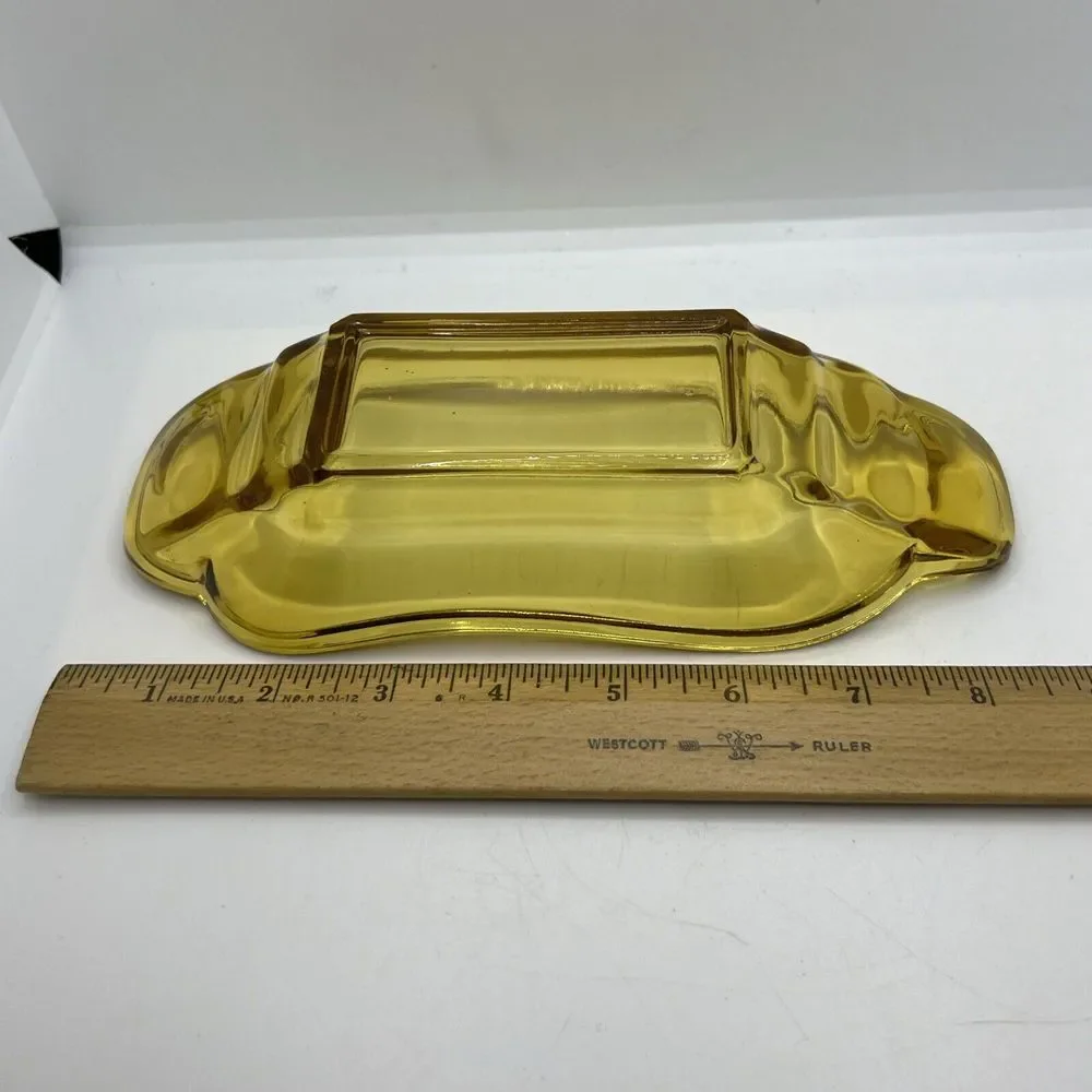 VINTAGE‎ BROWN GLASS BANANA SPLIT SUNDAE BOAT DISH